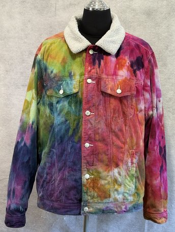 XXL Courderoy Sherpa Lined Jacket, Watercolor