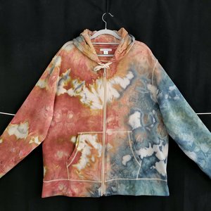 XL French Terry Zip-Up Hoodie, Weathered Watercolor
