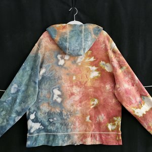 XL French Terry Zip-Up Hoodie, Weathered Watercolor
