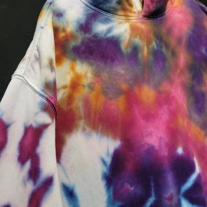 XXL Tall Hoodie, Funky Magenta Watercolor