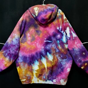 XXL Tall Hoodie, Funky Magenta Watercolor