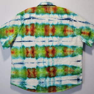 XXL Linen Shirt, Tropical Reflections