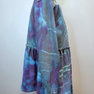 1X, Waffle Weave Shirt, Peacock Geode