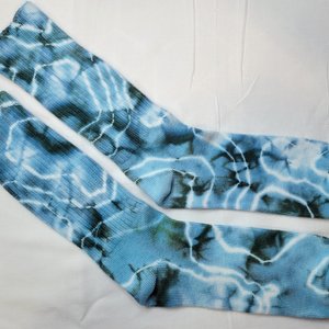 Socks, Bamboo, Size 11-13 Crew, Teal Garden Geode