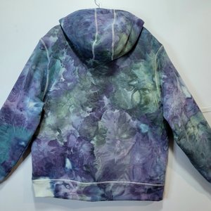 XL Sherpa Lined Hoodie, Cool Watercolor