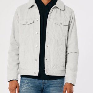 XXL Sherpa Lined Courderoy Jacket, Plum & Teal