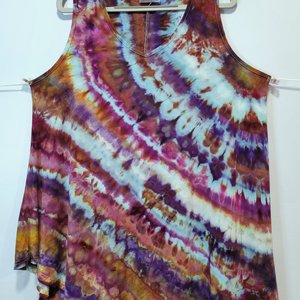 2X Tunic Tank Hanky Hem, Petrified Wood