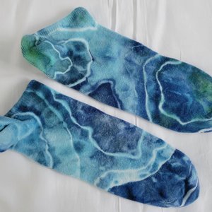 Footie Socks, Size 11-13 Bamboo, Riptide