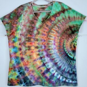 2XL Women's V-neck, Radar Ripple