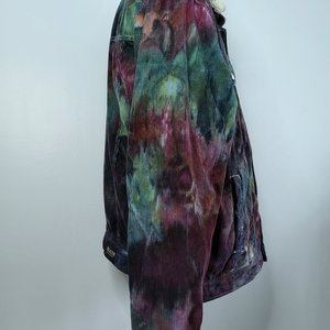XXL Sherpa Lined Courderoy Jacket, Plum & Teal