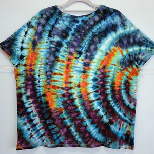 XL Women's V-neck Rayon Shirt, Glass Ripple