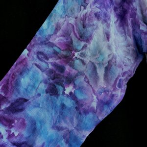 2X/3X Linen Hi-Low Shirt, Purple Watercolor
