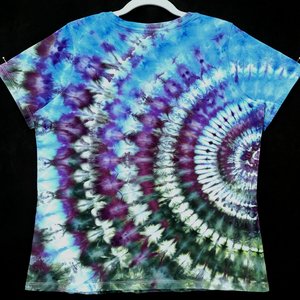 Size 12 L V-Neck T, Purple Ripple