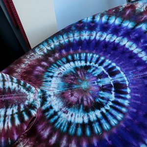 L Tall Linen Shirt, Cosmic Storm Ripple