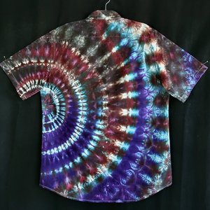 L Tall Linen Shirt, Cosmic Storm Ripple