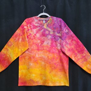 L Long Sleeve T-shirt, Fiery Geode
