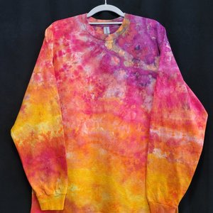 L Long Sleeve T-shirt, Fiery Geode