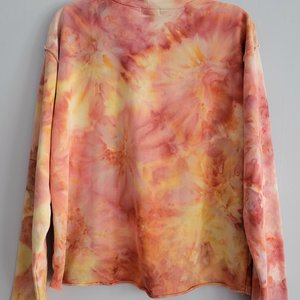 L/XL Mock Neck French Terry, Peachy Keen