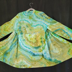 S/M Wrap Cardigan Robe, Wasabi Spice Geode