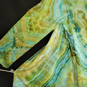 S/M Wrap Cardigan Robe, Wasabi Spice Geode