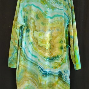 S/M Wrap Cardigan Robe, Wasabi Spice Geode