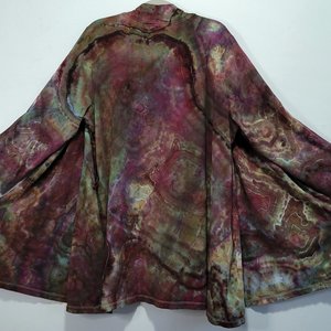 1x/2x Cardigan Robe, Plum Geode