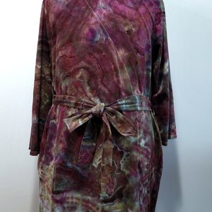 1x/2x Cardigan Robe, Plum Geode