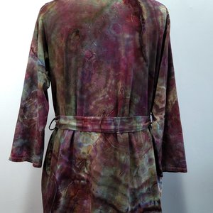 1x/2x Cardigan Robe, Plum Geode