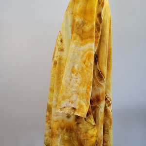 1x/2x Wrap Cardigan Short Robe, Yellow Jasper