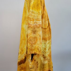 1x/2x Wrap Cardigan Short Robe, Yellow Jasper