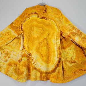 1x/2x Wrap Cardigan Short Robe, Yellow Jasper