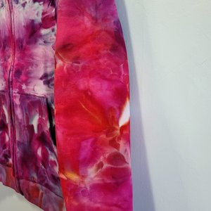 XL Zip-Up Bamboo Hoodie, Fuchsia Fire