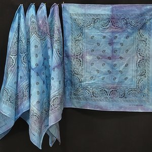 Set of Bandana Napkins, Blue Wash