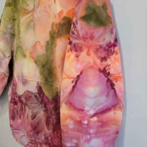 XL Women's Hoodie, Peachy Plum Watercolor