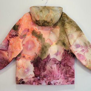 XL Women's Hoodie, Peachy Plum Watercolor