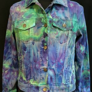 M Denim Jacket, Mind Bending Watercolor