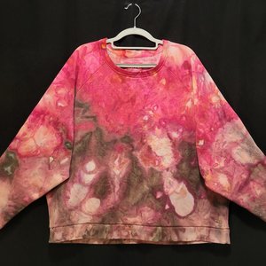 2X Upcycled Sweatshirt, Rose Watercolor