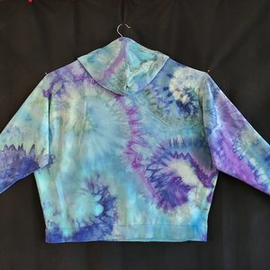 4X French Terry Hoodie, Violet Waves
