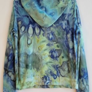 XS Sweater Knit Hoodie, Sea Waves