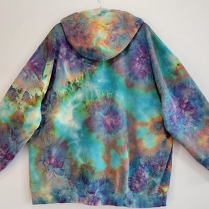 XL Tall Zip Up Hoodie, Mind Bending Clouds