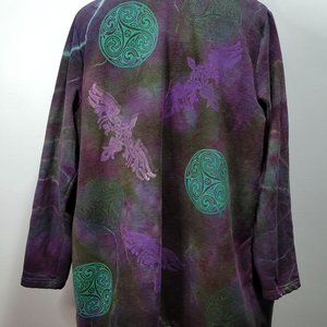 1X/2X Sherpa Lined Cardigan, Celtic Ravens