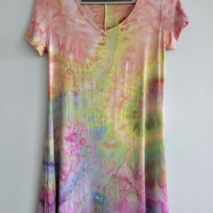 S Rayon Tunic, Pastel Swirls