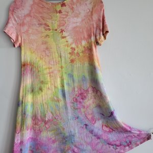 S Rayon Tunic, Pastel Swirls