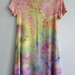 S Rayon Tunic, Pastel Swirls