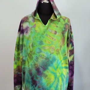 XXL Sweater Knit Hoodie, Crazy Swirls