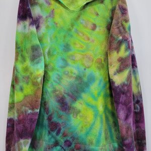 XXL Sweater Knit Hoodie, Crazy Swirls