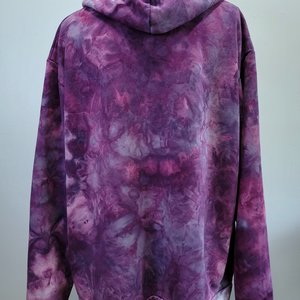 3XL/2XL Zip-Up Hoodie, Elderberry Watercolor
