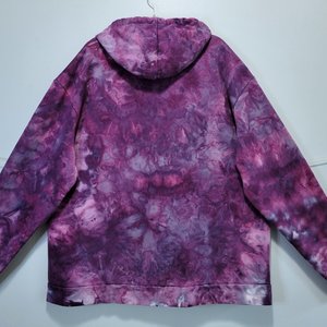 3XL/2XL Zip-Up Hoodie, Elderberry Watercolor