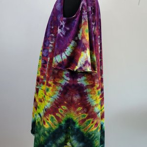 3XL Cold Shoulder Swing Tunic, PolyChrome Ripple
