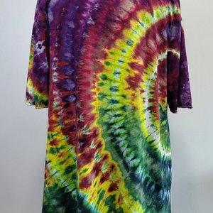 3XL Cold Shoulder Swing Tunic, PolyChrome Ripple